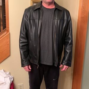 Columbia leather bomber jacket